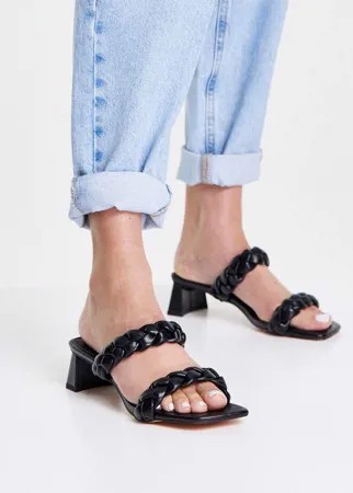 Черные плетеные мюли Topshop Dream-Черный цвет