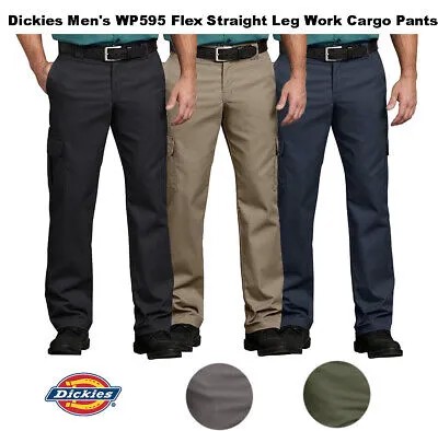 Мужские брюки-карго Dickies Flex WP595 с прямыми ногами, повседневная рабочая форма