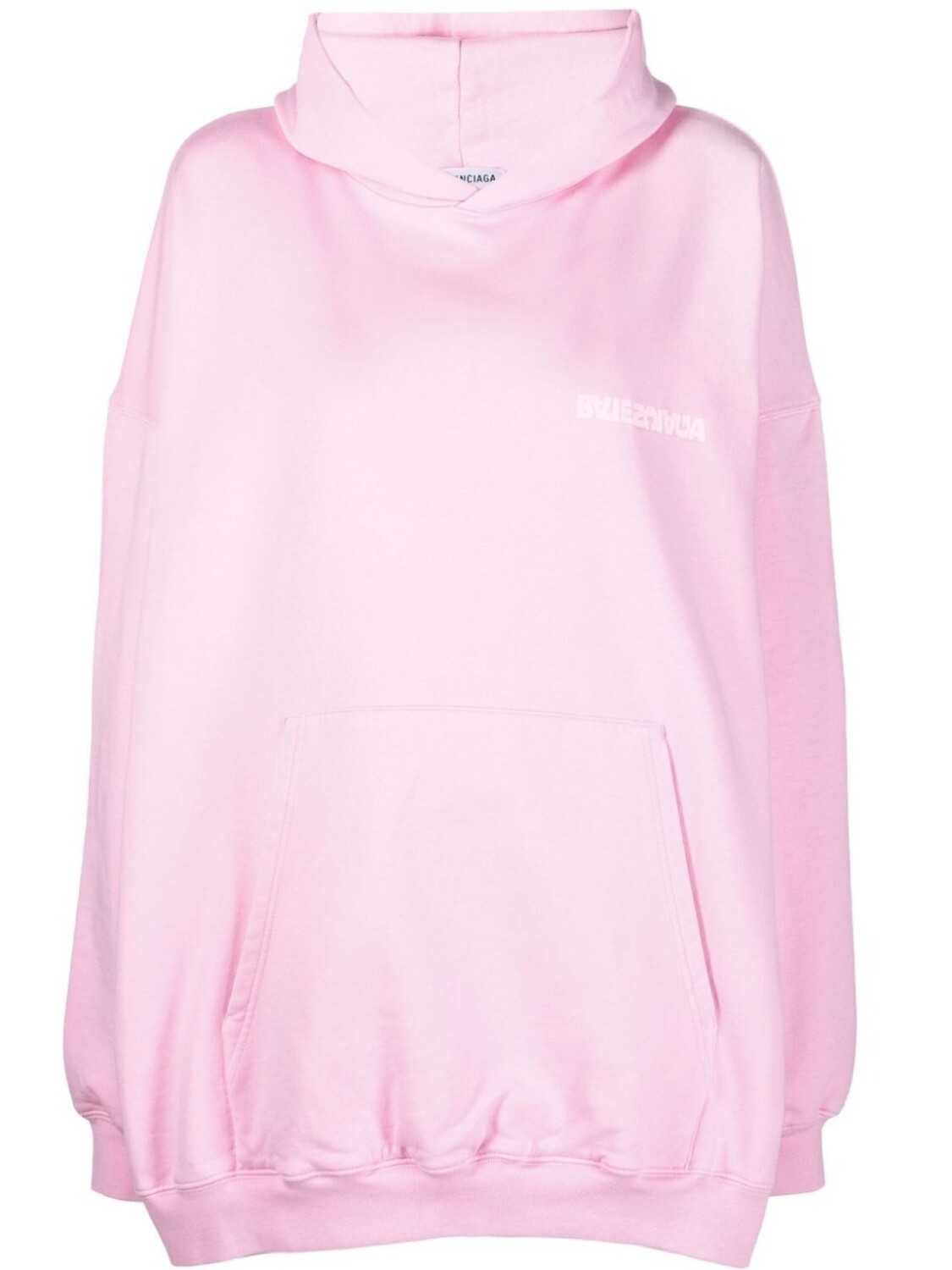 Balenciaga худи Large Fit с логотипом, розовый