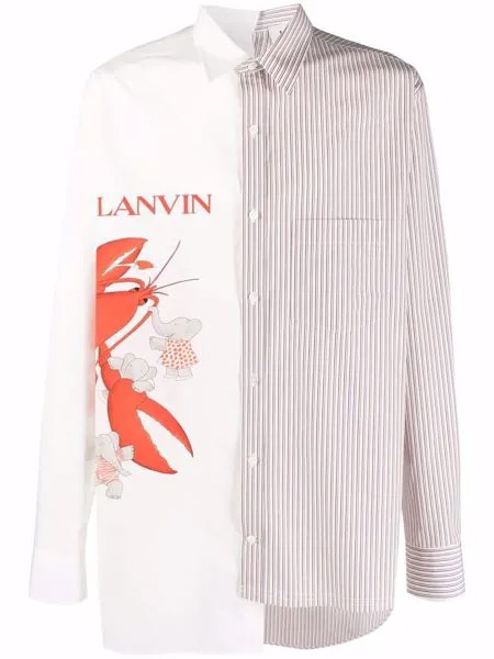 LANVIN рубашка Babar с контрастными вставками