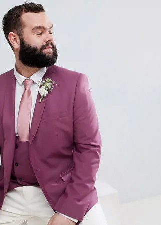 Пиджак скинни Noose & Monkey PLUS Wedding-Фиолетовый