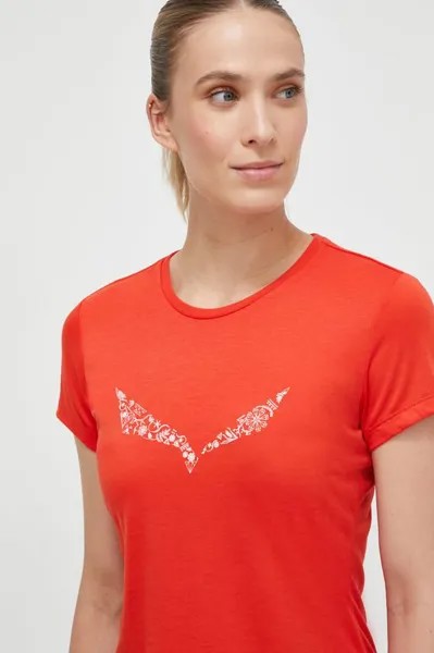 Спортивная футболка Solid Dry Salewa, красный