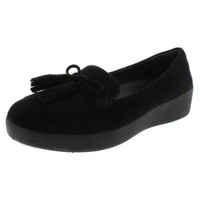 Женские черные замшевые лоферы с кисточками Fitflop 6 6.5 BHFO 1753