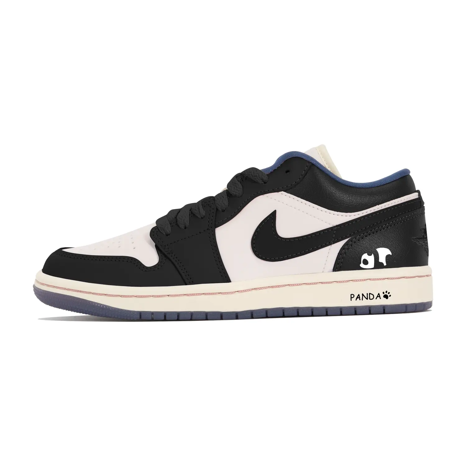 Кроссовки Air Jordan 1 Vintage Basketball Shoes Women's Low-top Black/Pink, черный/розовый