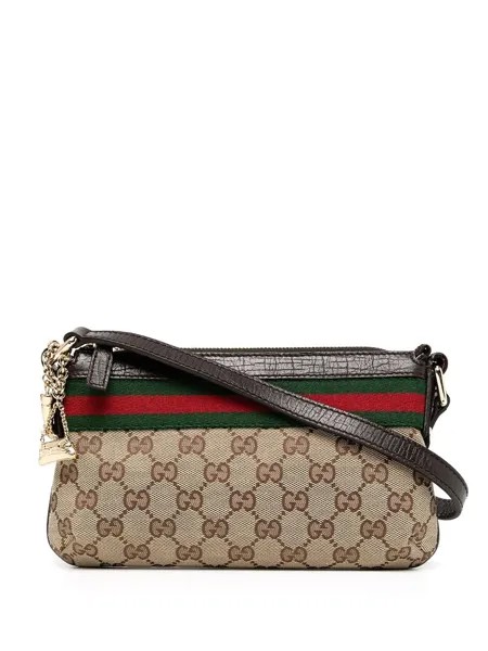 Gucci Pre-Owned мини-сумка Sherry Line 2000-х годов с логотипом GG