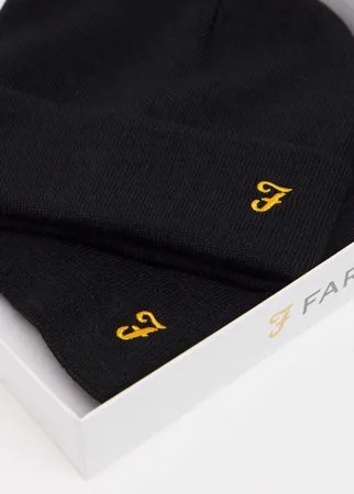 Комплект: шапка и шарф Farah-Черный цвет