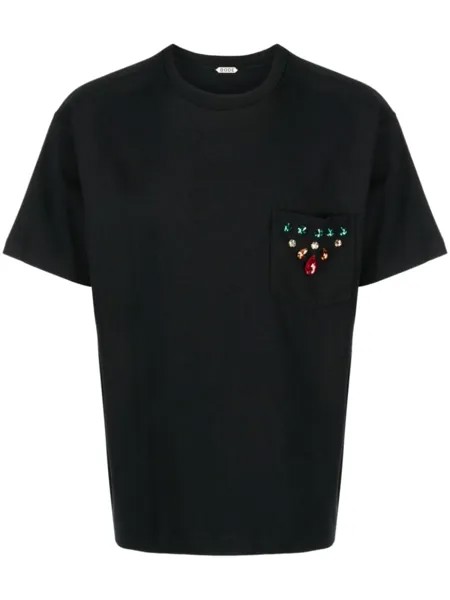 BODE crystal-embellished cotton T-shirt, черный