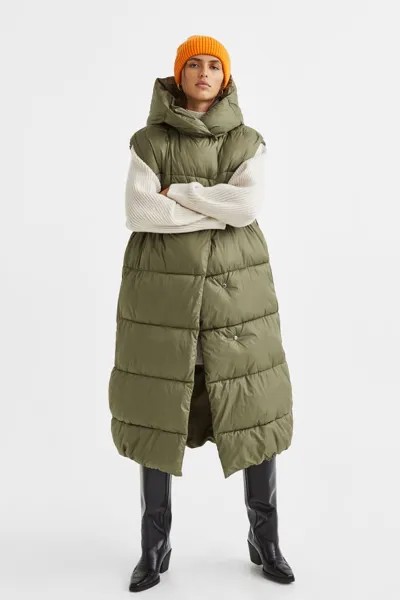 Утепленный жилет женский H&M 1067290002 хаки XL (доставка из-за рубежа)
