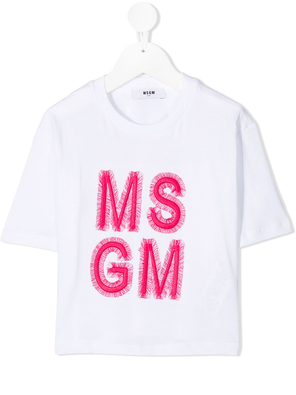 MSGM Kids футболка с вышитым логотипом