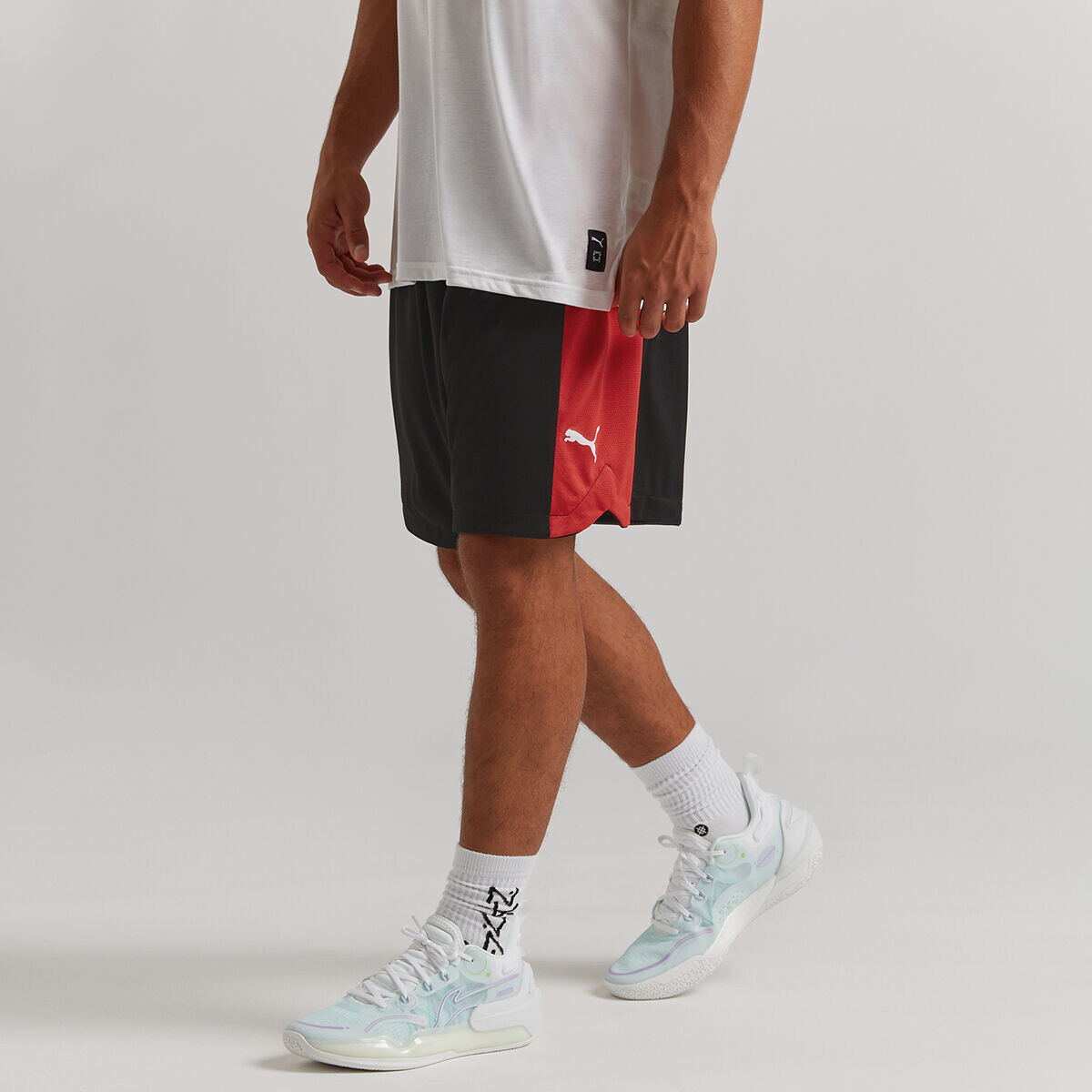 Баскетбольные шорты Shot Blocker Shorts Puma, цвет Grau/Puma Schwarz