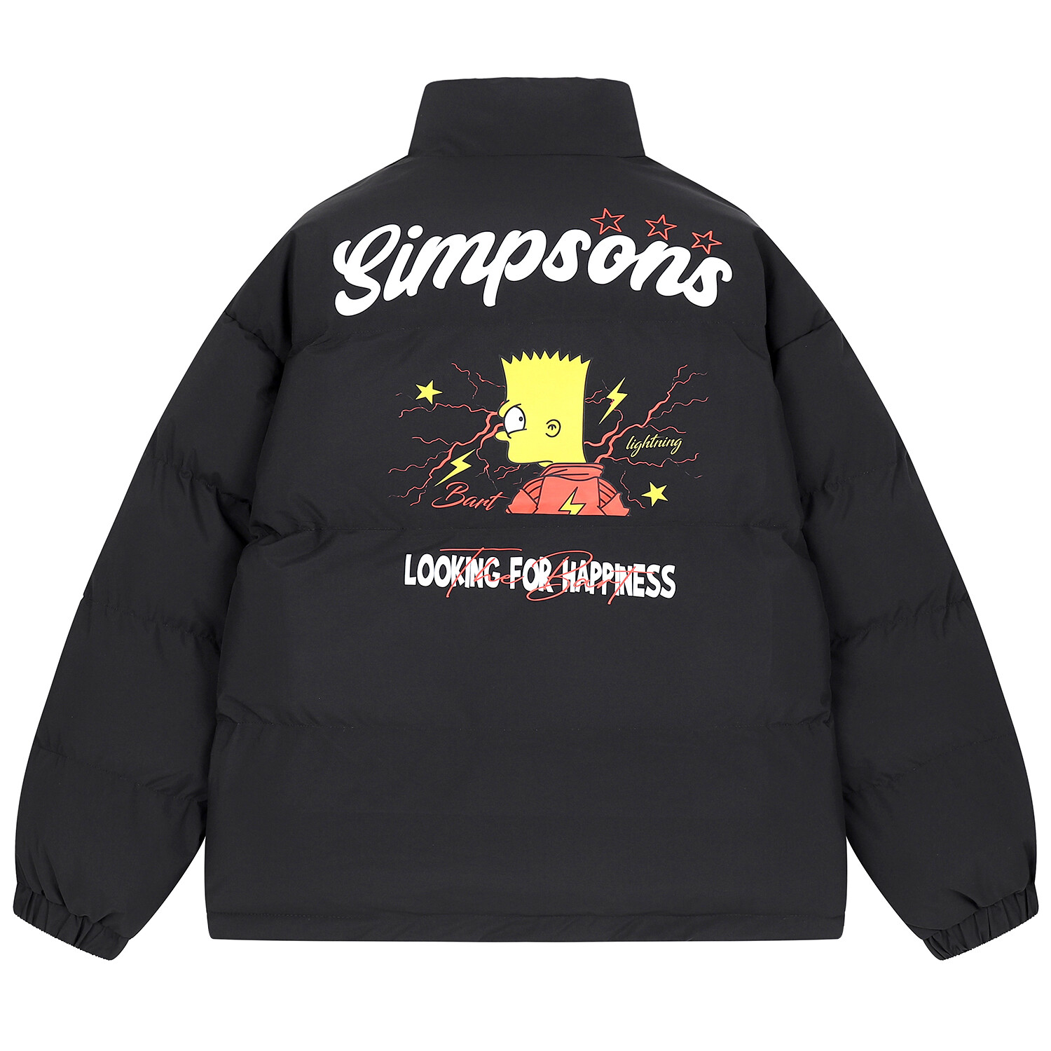 Стеганая куртка унисекс The Simpsons, Черный
