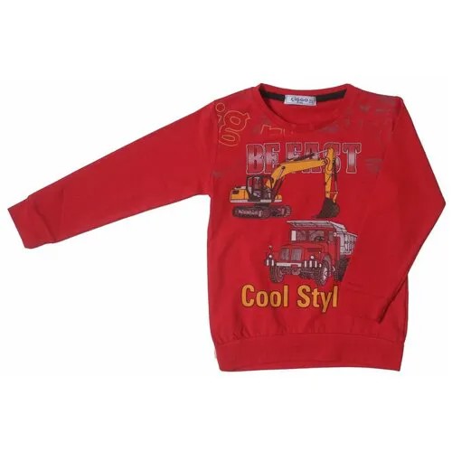 Свитшот Ciggo kids размер 116, красный