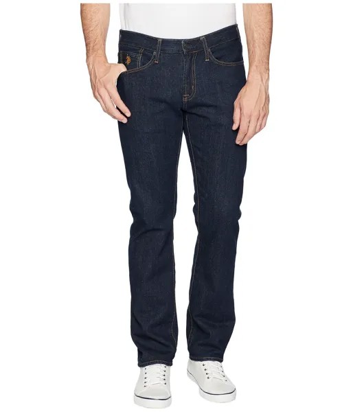 Джинсы U.S. POLO ASSN., Slim Straight Five-Pocket Denim Jeans in Blue