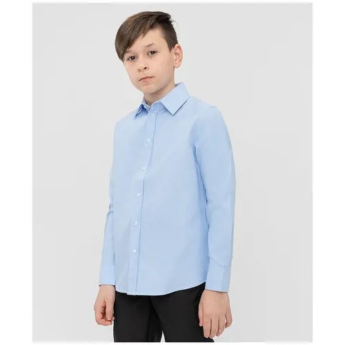 Школьная рубашка Button Blue, размер 158, голубой