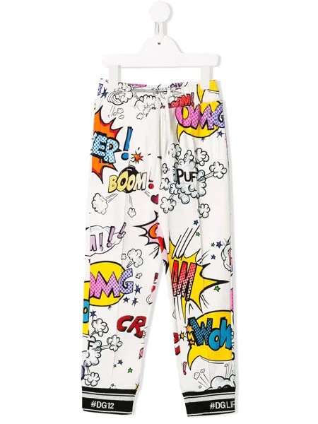 Dolce & Gabbana Kids спортивные брюки с принтом