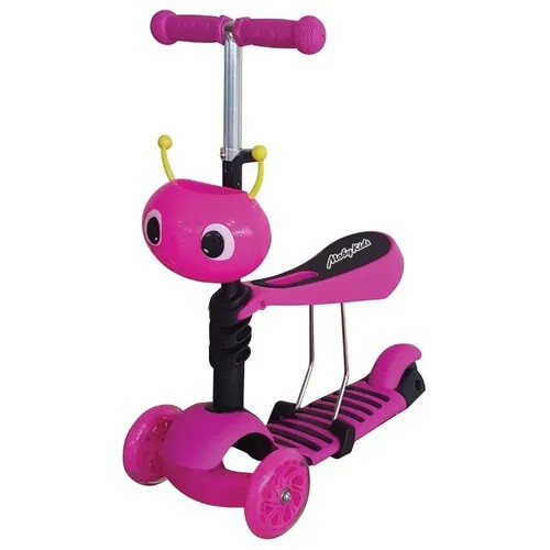 Кикборд Moby Kids Жучок 2 в 1 розовый