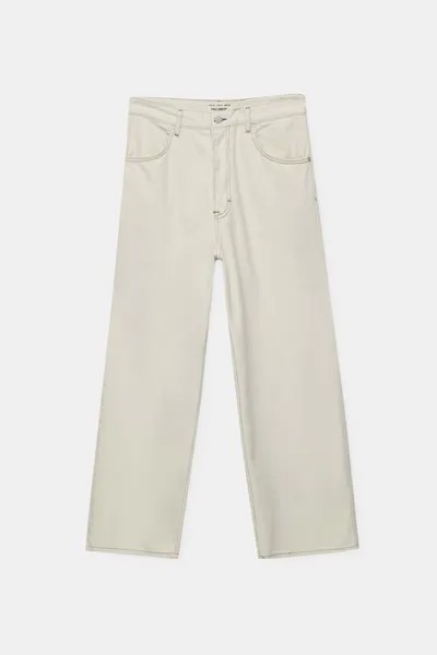 Джинсы Pull & Bear Super Baggy, экрю