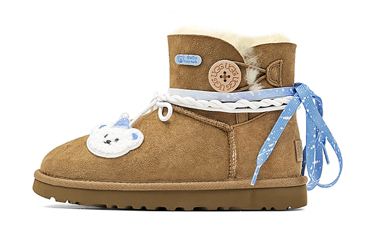 Ботинки Mini Bailey Bow II Snow женские синие Ugg