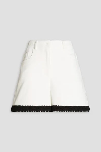 Джинсовые шорты с крючком BOUTIQUE MOSCHINO, белый