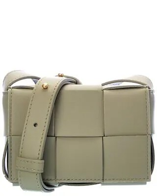 Кожаная женская сумка через плечо Bottega Veneta The Pouch Mini Intrecciato, коричневая