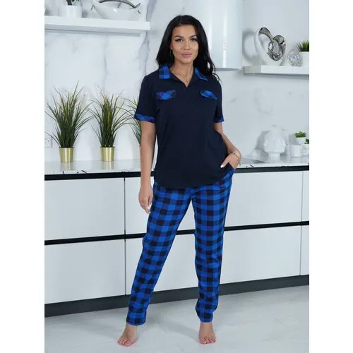 Комплект LOVETEX.STORE, размер 44, черный/синий