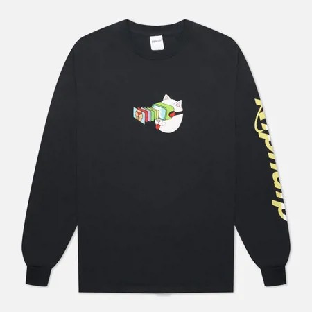Мужской лонгслив RIPNDIP Virtual Nermality, цвет чёрный, размер XL
