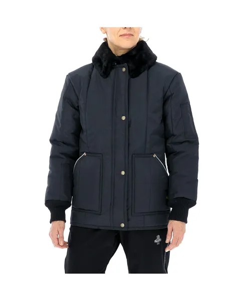 Женская утепленная куртка Polar из туфа с мягким флисовым воротником — большие размеры RefrigiWear, темно-синий