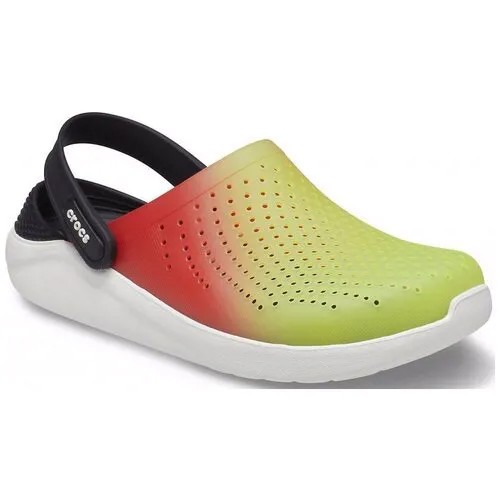 Сандалии Crocs Literide Color Dip Clog Lime Punch/Scarlet/Almost White (Us:13)