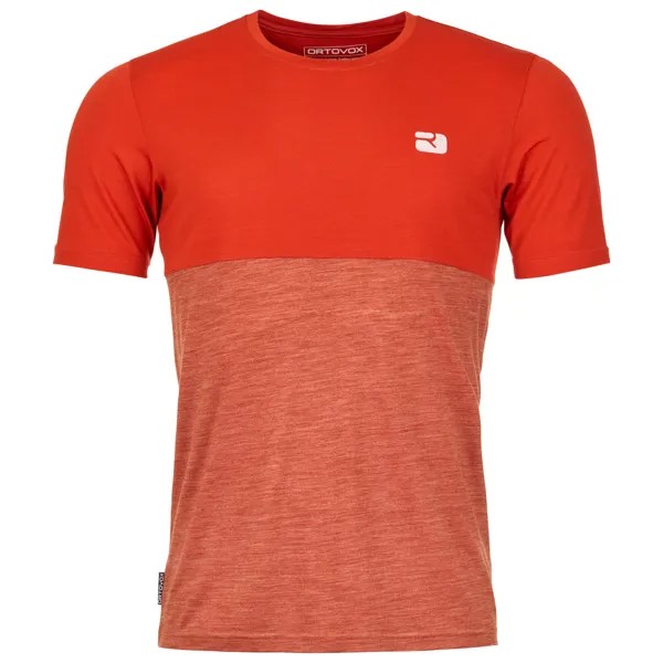 Рубашка из мериноса Ortovox 150 Cool Logo T Shirt, цвет Cengia Rossa