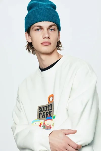 Толстовка свободного кроя H&M, белый