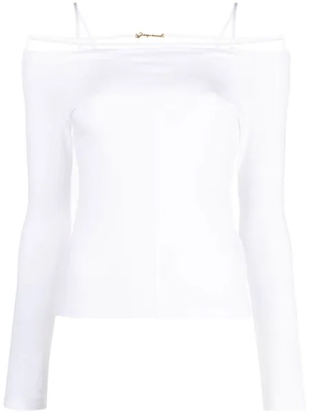 Jacquemus футболка Sierra с открытыми плечами, белый