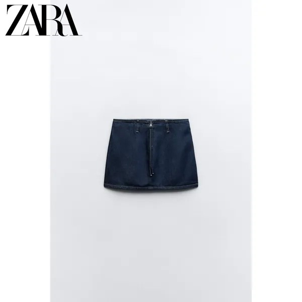 Мини-юбка Zara, синий