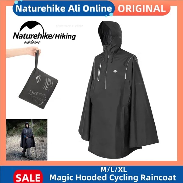 Naturehike Magic Дождевик с капюшоном Велоспорт Ветрозащитный Непромокаемый Цельный плащ Поход на природу На открытом воздухе Пеший туризм Велоспорт Кемпинг Дышащее пончо