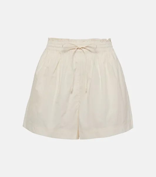 Шорты Marn из хлопкового поплина Ulla Johnson, белый