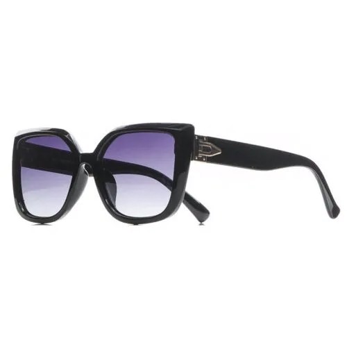 Солнцезащитные очки Farella, кошачий глаз, оправа: пластик, поляризационные, с защитой от УФ, для женщин, черный