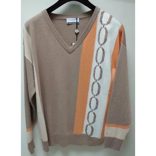Пуловер Franco Vello, размер 52, бежевый