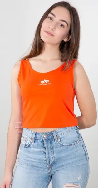 Топ Alpha Industries Basic Crop SL женский танк, красный