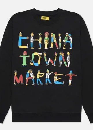 Мужская толстовка Chinatown Market City Aerobics Crew Neck, цвет чёрный, размер S