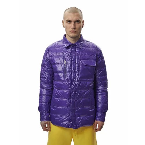 Куртка-рубашка , размер XL, фиолетовый