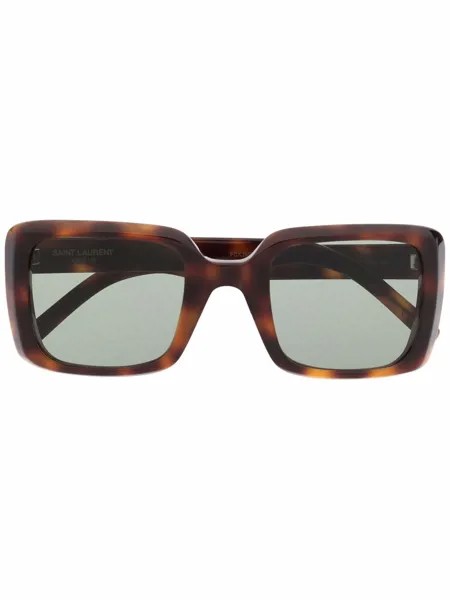 Saint Laurent Eyewear солнцезащитные очки черепаховой расцветки