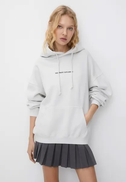 Толстовка Embroidered Slogan PULL&BEAR, бежевый