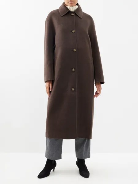 Автомобильное пальто из прессованной шерсти Toteme, коричневый