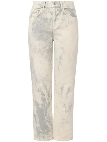 MOSCHINO JEANS укороченные джинсы средней посадки, белый