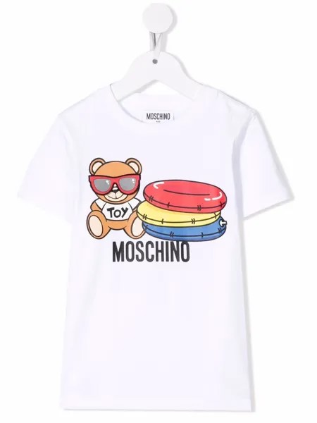 Moschino Kids футболка с принтом Teddy Bear