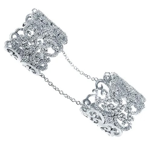 Кольцо ELEMENT47 серебро, 925 проба, фианит, размер 14