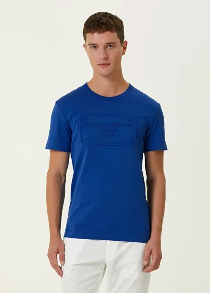 Спортивная синяя футболка с логотипом Dolce&Gabbana
