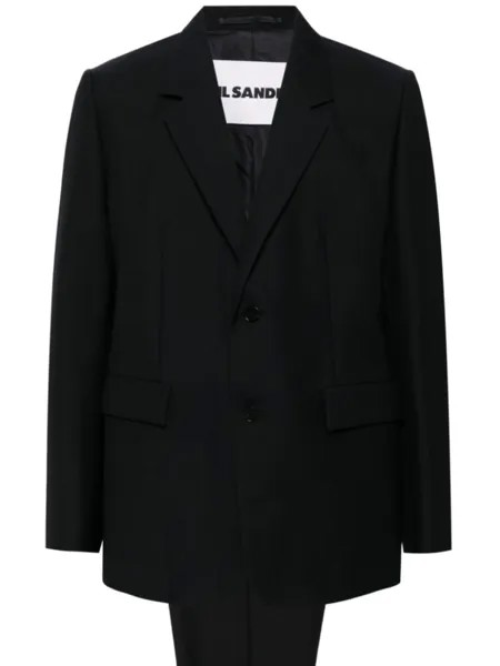 Jil Sander строгий костюм с однобортным пиджаком, синий