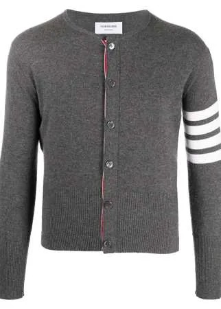 Thom Browne кардиган с круглым вырезом и полосками 4-Bar