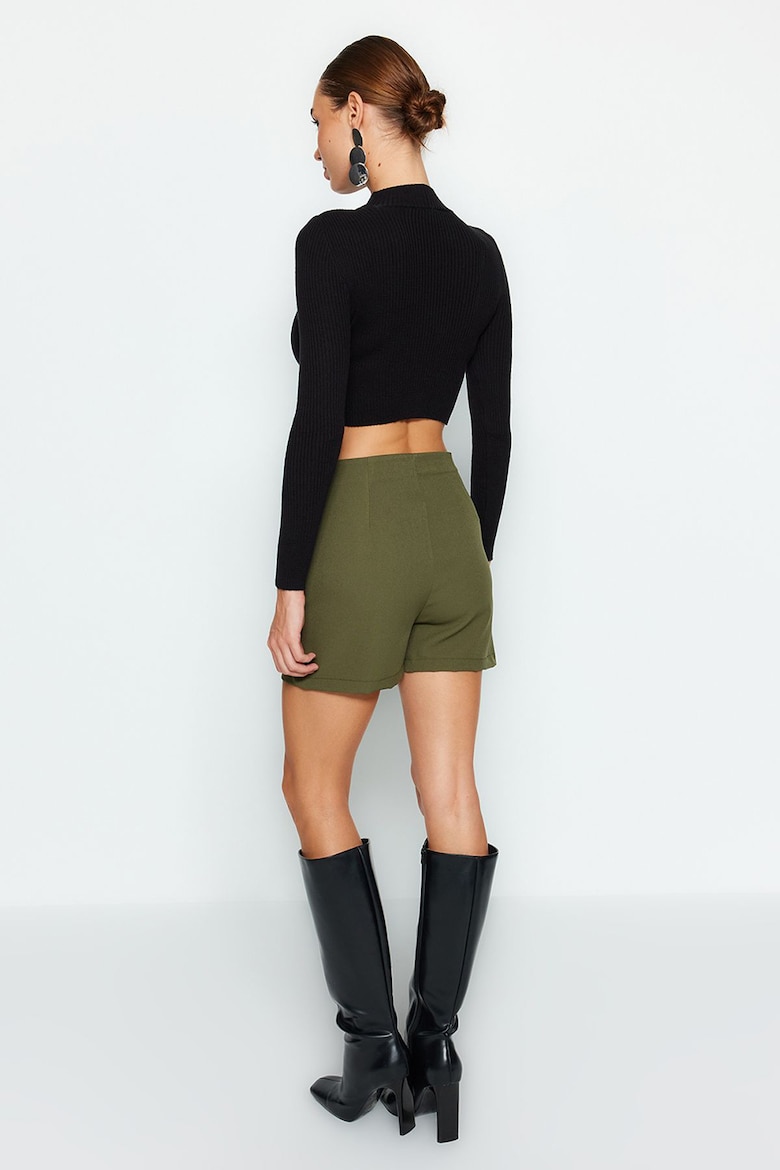 Асимметричные короткие юбки-брюки с завышенной талией Trendyol, зеленый