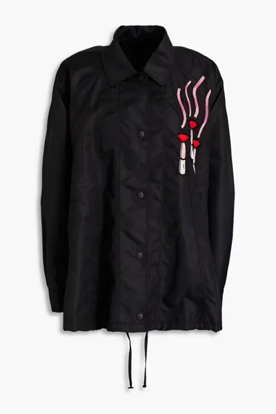 Куртка-ракушка, украшенная бисером Valentino Garavani, черный